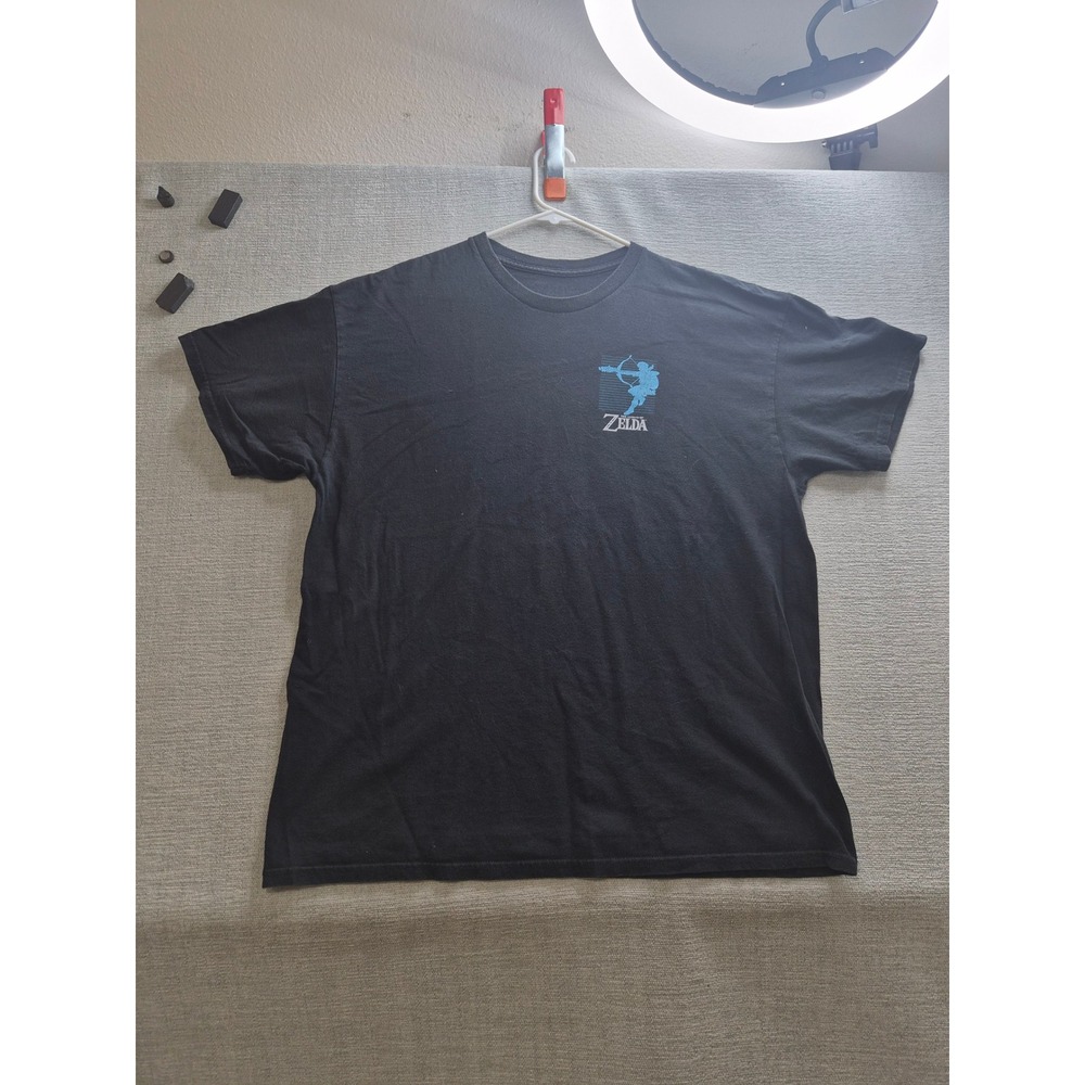 The Legend Of Zelda T Shirt Men XL Black Open Your Eyes Graphic Crew Neck Casual